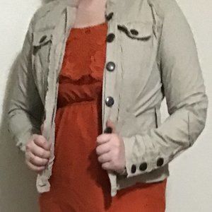 khaki jean jacket
